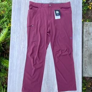 NWT Outdoor Research Ferrosi Hiking Pants Men's 42 Stretch Nylon Burgundy Gorp
